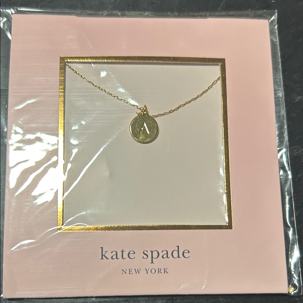 kate spade “A” Gold Initial Necklace